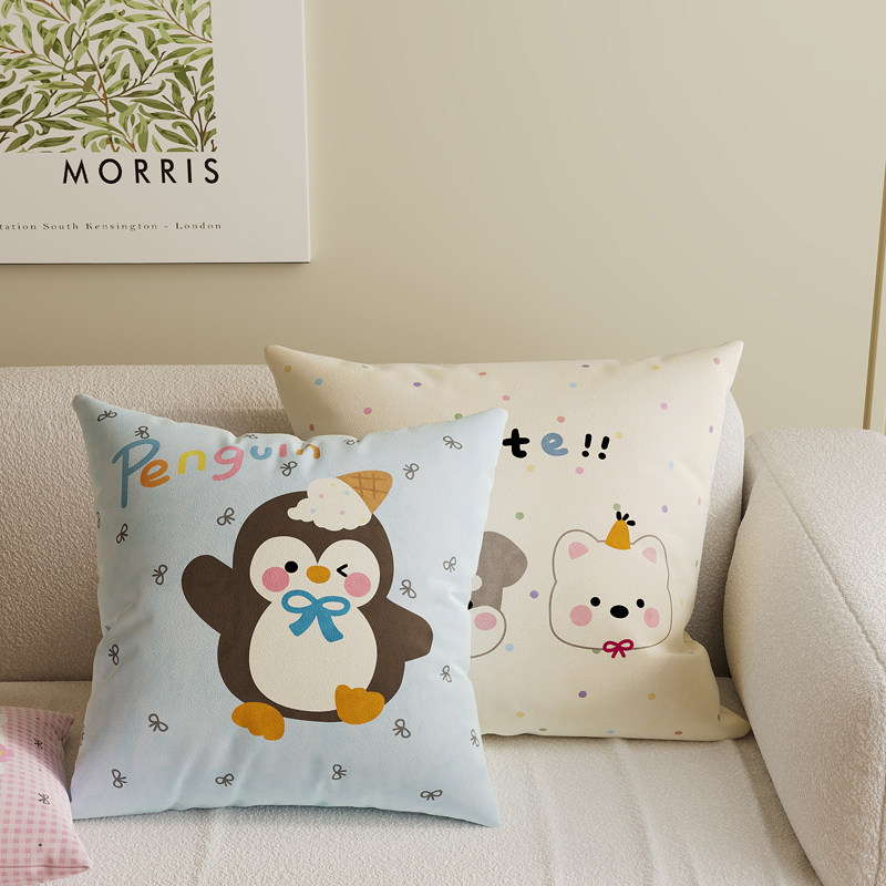 轻奢可爱小狗抱枕含芯可拆洗