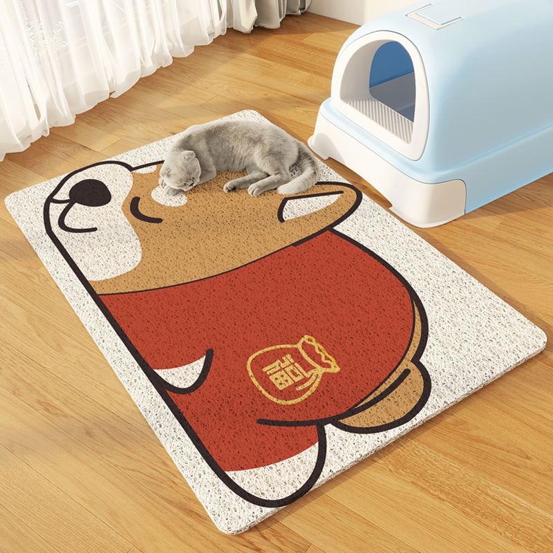 宠物餐垫防滑防带出易清洁狗垫子猫咪专用控猫砂脚垫防水防尿地垫