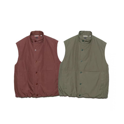 NANAMICA 日系男女款户外机能防风保暖立领夹棉马甲背心棉服