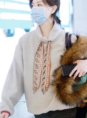 24AW KAPITAL 平田和宏 日系休闲彩色飘带高领摇粒绒套头卫衣外套