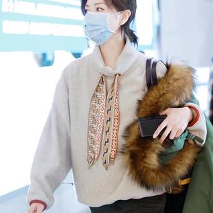 24AW KAPITAL 平田和宏 日系休闲彩色飘带高领摇粒绒套头卫衣外套