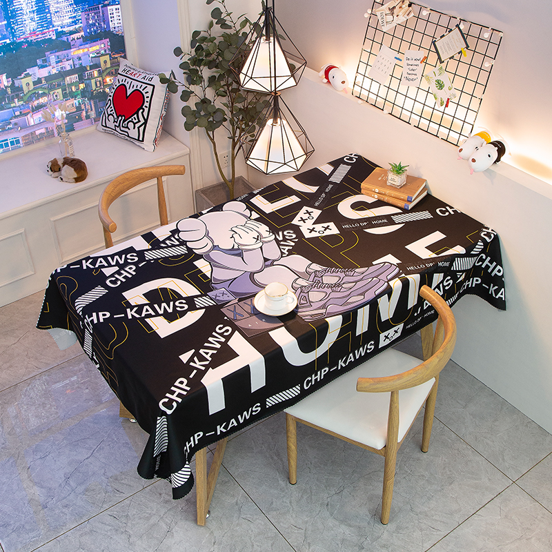 网红考斯耐脏潮牌桌布轻防水防尘