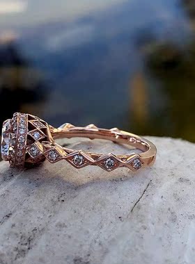 新款欧美热卖ring创意款玫瑰金镶