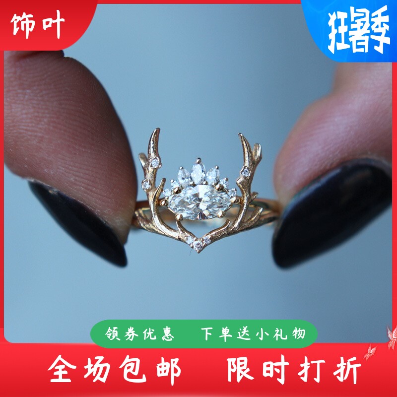 新款饰品欧美风可爱麋鹿鹿角女士