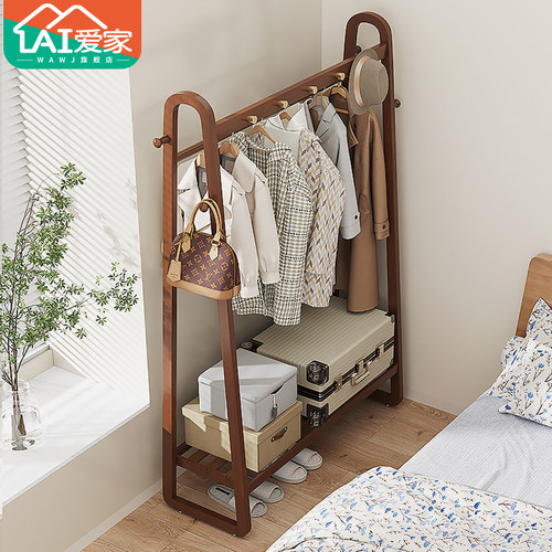 家用挂衣架落地杆卧室晾衣室内移动角落不占地衣帽架阳台凉衣架子
