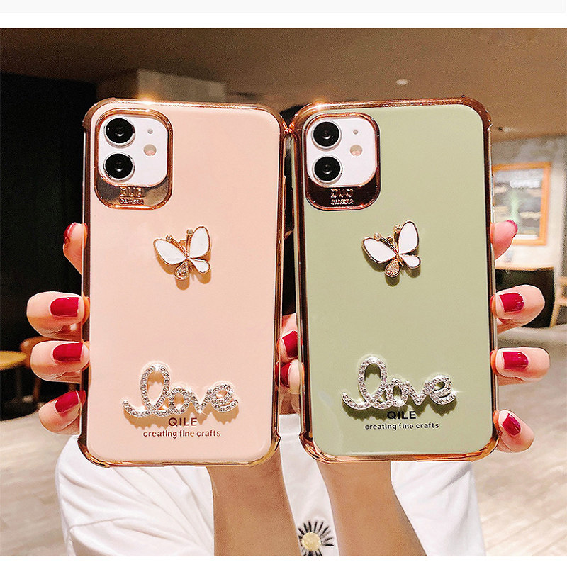 oppor11s手机壳水钻蝴蝶r15全包摄像头保护r15x电镀防摔软壳潮牌硅胶