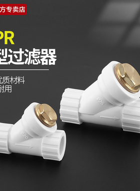 Y型PPR过滤器家用自来水管接头20/25PPR管4分6分热熔滤水器过滤阀