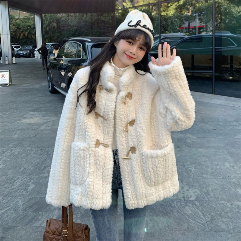 小香风外套新款冬季羊羔