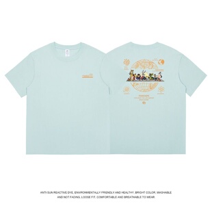 男士日系重磅t恤男款夏季纯棉短袖体恤2023新款宽松潮流夏装上衣