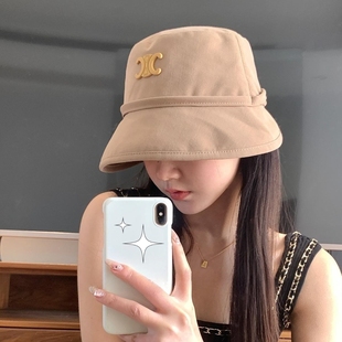 凯旋门渔夫帽帽女款帽子2025年秋季大头围素颜显脸小百搭盆帽休闲