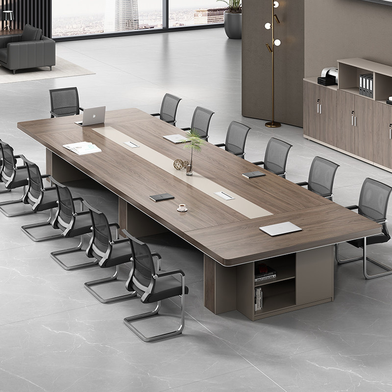 加厚会议桌长桌简约现代长条桌椅组合大型会议室家具洽谈桌培训桌