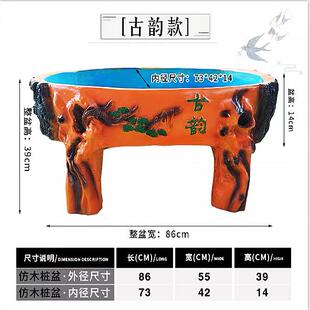 水泥盆大型天然吸水石原石上水石庭院鱼池假山流水摆件花园