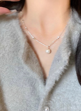 仿珍珠项链女生2025新款爆款