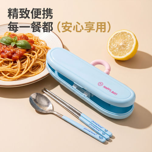 纯钛轻便折叠勺筷套装户外便携