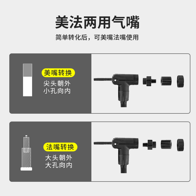 猫眼打气筒带压力表家用多功能山地车公路车篮球通用便携骑行装备