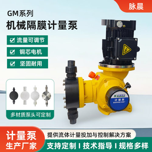 厂家批发GM机械隔膜计量泵耐酸碱耐腐蚀环保水处理专用电动加药泵