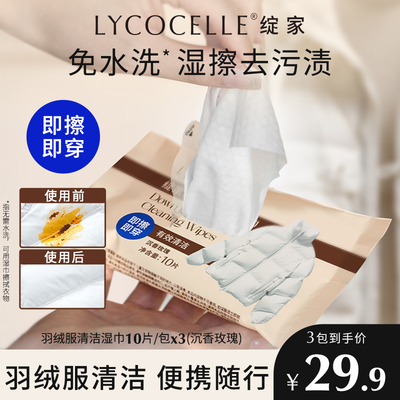 羽绒服清洁湿巾丨免水洗随身便携