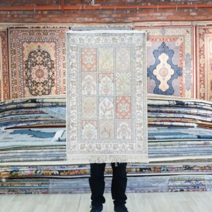 天匠60x90cm手工真丝波斯地毯别墅客厅卧室书房出口土耳其丝毯