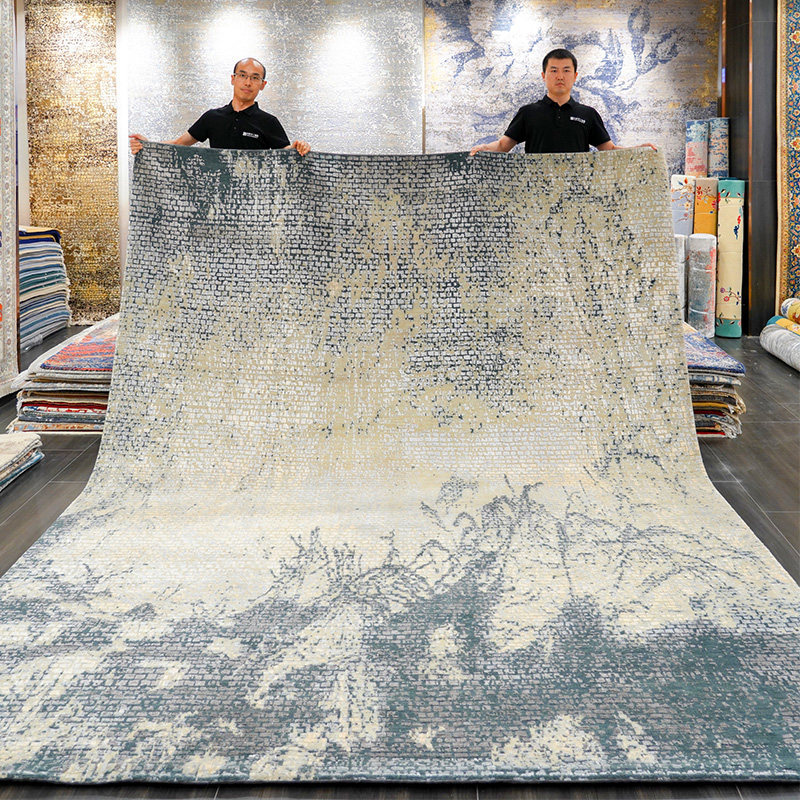 天匠275x365cm手工羊毛地毯简欧出口土耳其手编地毯现代简约轻奢