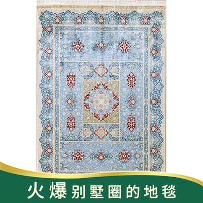 天匠170x240cm手工真丝波斯地毯房间地垫茶几沙发地毯客厅茶几毯