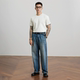棉麻混纺牛仔裤 男透气夏 ｜原创日本产窄幅赤耳单宁布亚麻休闲长裤