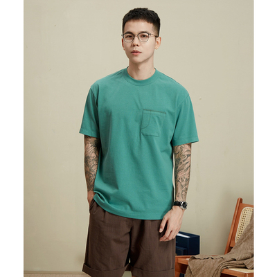 4色新疆棉短袖莫兰迪色情侣款