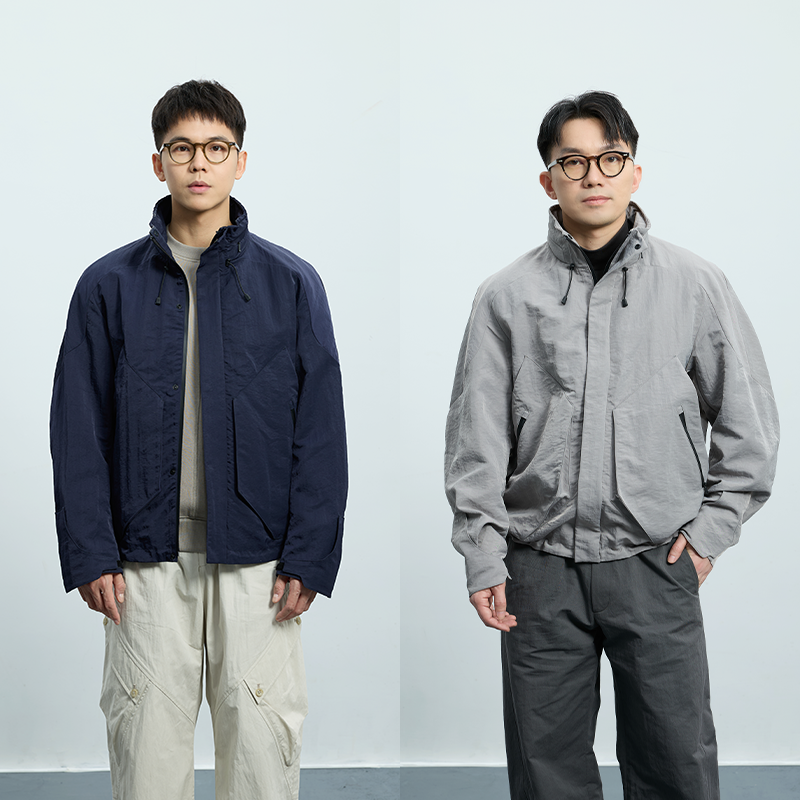 2色绳索夹克都市机能风