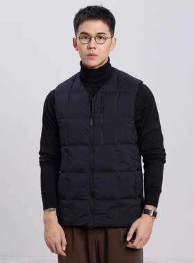 2色超轻羽绒马甲｜三防耐撕裂科技面料95白鸭绒外套男薄内胆保暖