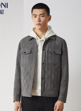 BONI/堡尼秋冬新品男士翻领短款棉服休闲棉衣外套棉袄男IM740012B