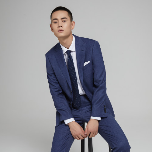BONI/堡尼秋冬新品羊毛西装商务男士西服套装男修身AI569031A