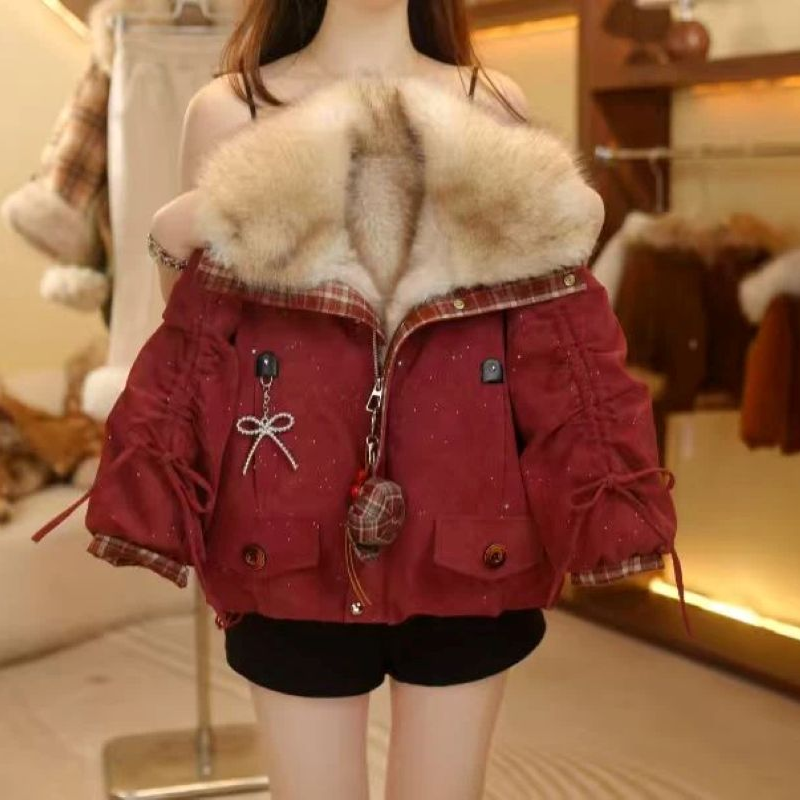 冬季新款加绒加厚皮衣外套大翻领轻奢风女童宝宝童装时尚外套潮,童装/婴儿装/亲子装,普通外套,淘宝优惠券,粉丝福利购,淘宝优惠卷