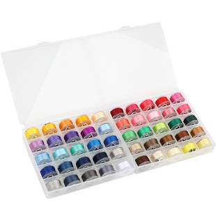 手工diy绣花线棉花娃娃表情线编织线梭芯收纳盒玩偶抱枕丝线51色