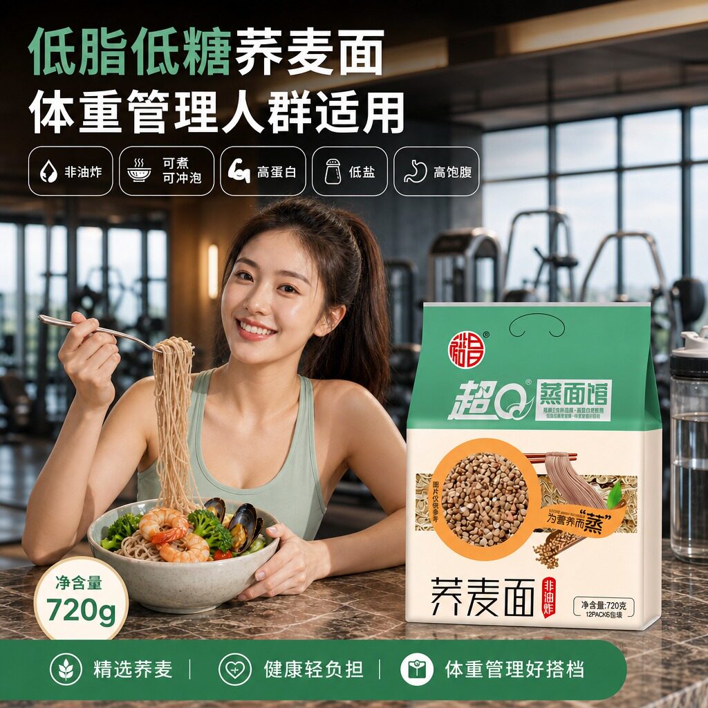 超Q非油炸荞麦面饼低热量速食