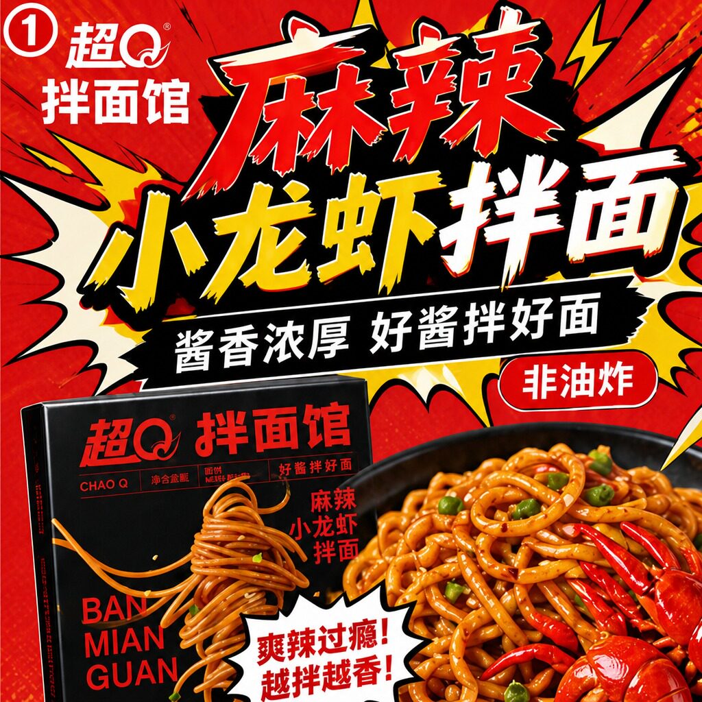 超Q拌面麻辣小龙虾速食面