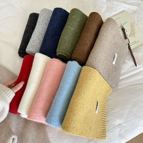 SolidColorWoolBlendedScarf