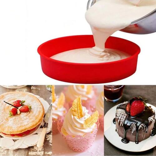 4/6/8 Inch Silicone Round Cake Mold Nonstick Baking Pan for