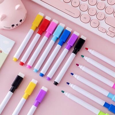 8PC Magnetic Colorful Whiteboard Pen Black White Board Marke