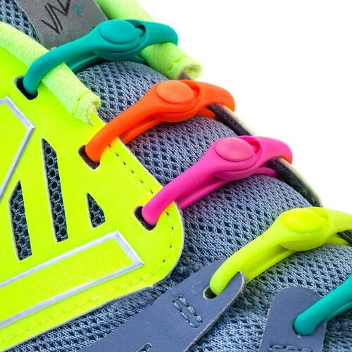 12pcs Stretch Silicone Shoelaces No Tie Shoe laces Elastic L