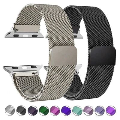 Milanese strap For apple Watch bands 44mm 40mm 45mm 49mm 41m