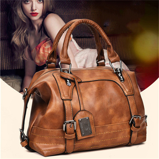 Women Vintage Luxury Handbag Purses Soft Leather Shoulder Ba