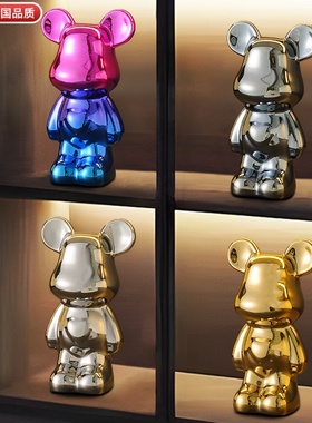 暴力熊陶瓷模型摆件客厅轻奢高档