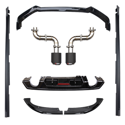 小包围十代思域改装后扰流尾喉