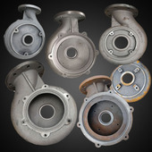 6孔WQ11 22kW污水污物潜水电动涡壳泵头底座叶轮壳人民配件