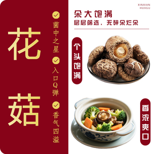 龙泉农师花菇农家香菇干货200g山货野生大花菇肉厚干蘑菇椴木冬菇