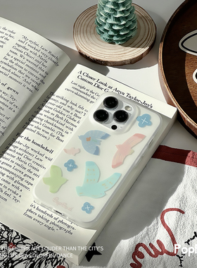 【风之彩绘】PopPod原创设计师手机壳适用于iPhone16Promax新款苹果15保护套高级感双层磨砂14外壳防摔可爱女