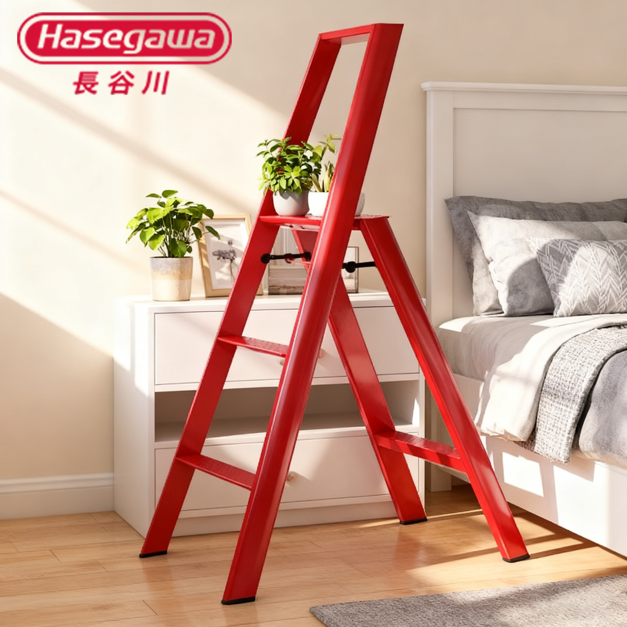 hasegawa日本长谷川设计梯子人字梯加厚家用梯多功能折叠收纳踏台,居家日用,家用梯,淘宝优惠券,粉丝福利购,淘宝优惠卷