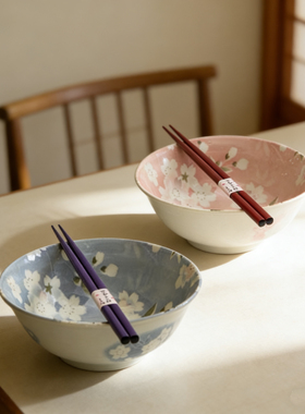 日本aito爱陶樱花釉下彩陶瓷日式米饭碗家用碗套装伴手礼碗礼盒