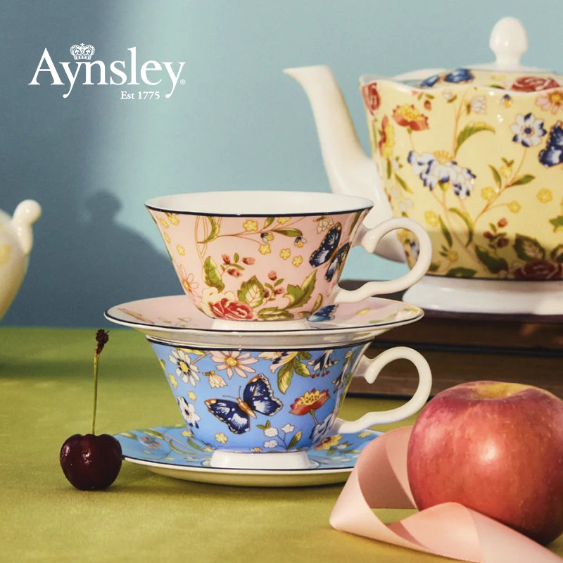 安斯丽Aynsley小屋花园精致茶杯欧式骨瓷咖啡杯高档轻奢杯碟套装,餐饮具,咖啡杯,淘宝优惠券,粉丝福利购,淘宝优惠卷