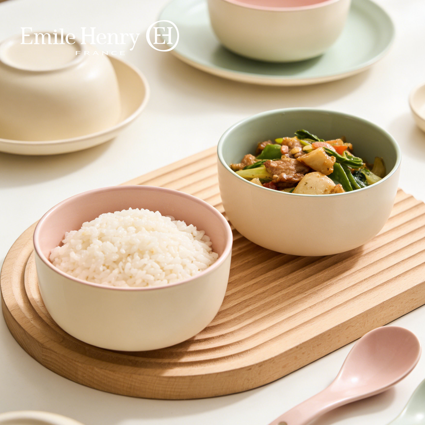 法国Emile Henry手工陶瓷酸奶燕麦碗可微波炉耐高温米饭碗烤箱用