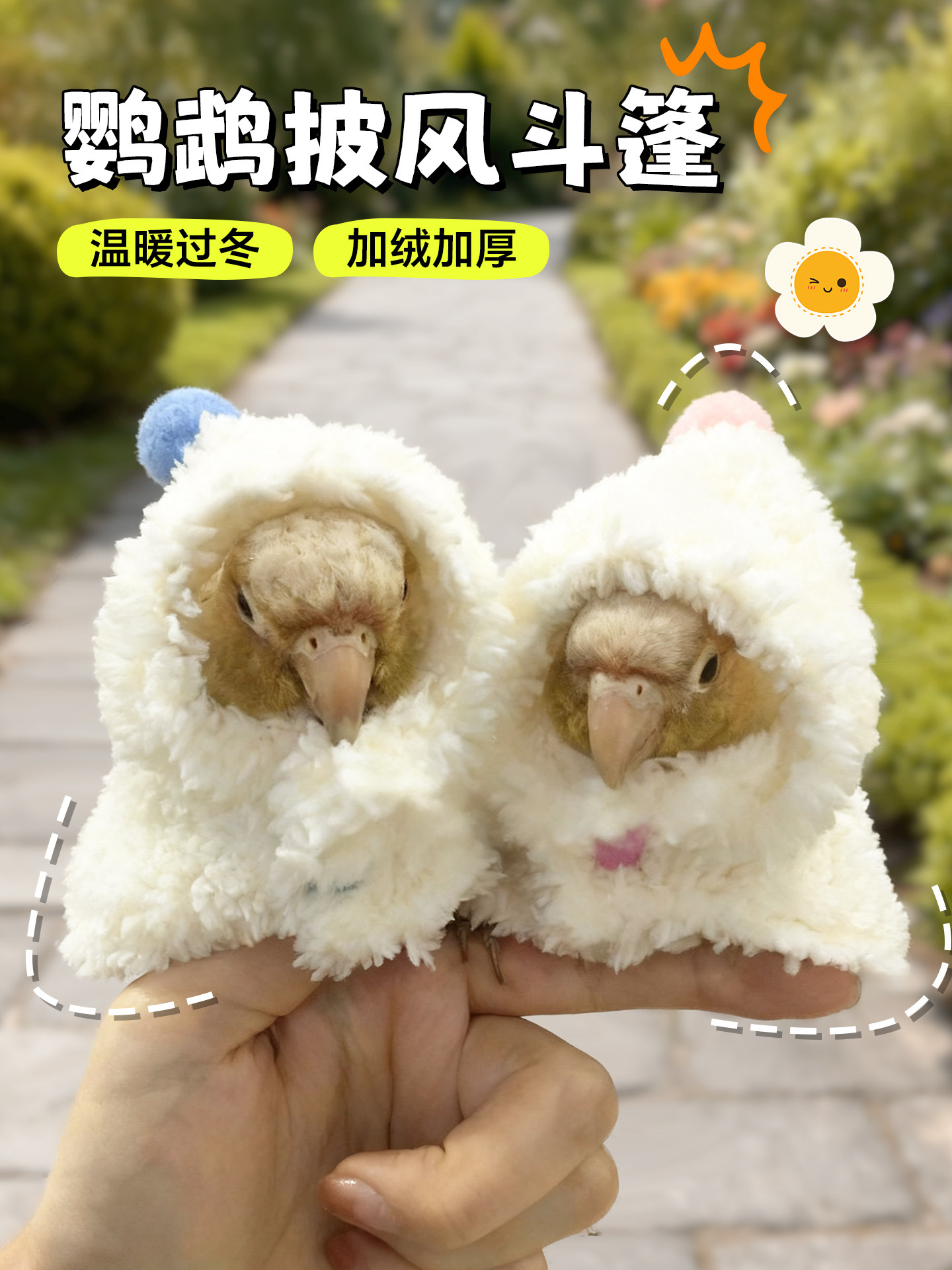 鹦鹉衣服斗篷专用过冬神器披风牡丹虎皮小太阳棉衣外出专用鸟用品